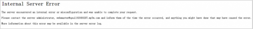 访问云虚拟主机上的网站提示“Internal Server Error”报错_网站访问异常_常见问题_云虚拟主机-阿里云 访问云虚拟主机上的网站提示“Internal Server Error”报错_网站访问异常_常见问题_云虚拟主机-阿里云