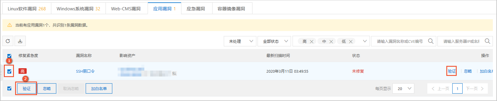 验证漏洞
