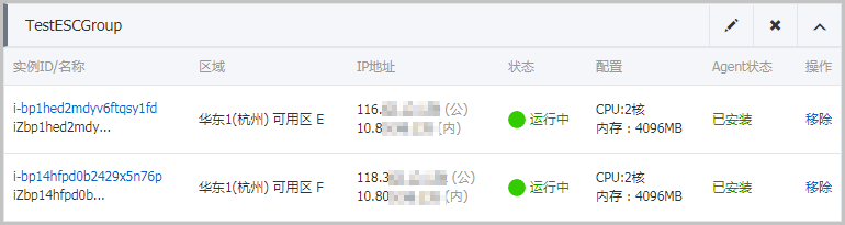 ECS分组详情