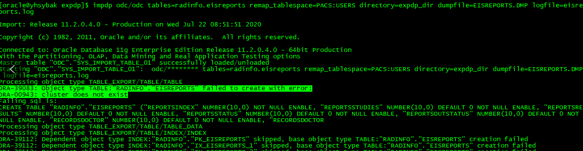 Oracle运维笔记之IMPDP导入数据报错ORA-00943-阿里云开发者社区 Oracle运维笔记之IMPDP导入数据报错ORA-00943-阿里云开发者社区