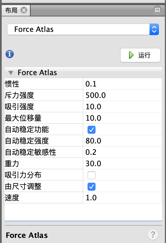 Gephi 界面